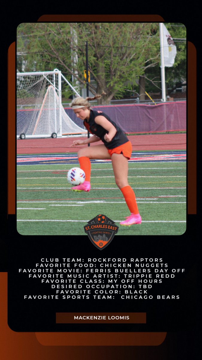 Our second senior is a 4 year returning center back. Welcome back Mackenzie Loomis‼️