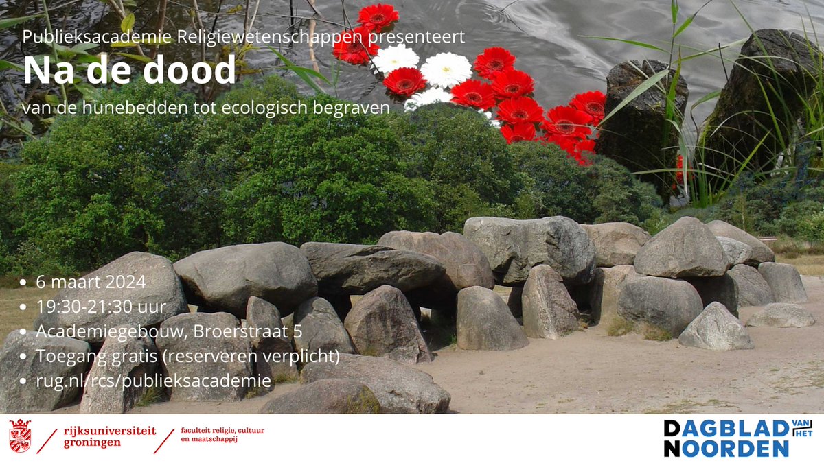 Nog een week en dan is het weer tijd voor de nieuwe publieksacademie! <a href="/bmathijssen/">Dr Brenda Mathijssen</a>, Daan Raemaekers en Pieter Kranenburg (<a href="/gem_groningen/">Gemeente Groningen</a>) zullen alles vertellen over hun expertise, waarna er een vraaggesprek is tussen hen en de zaal. Wees welkom!

➡ rug.nl/rcs/news/event…