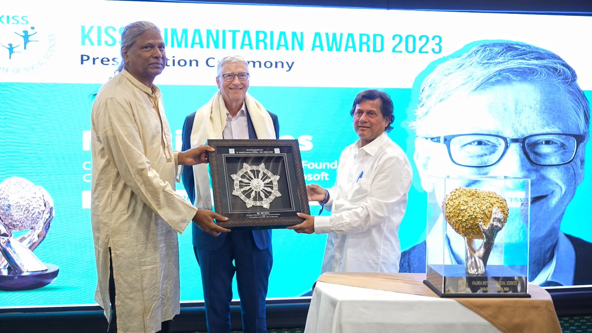CclsrKiit's tweet photo. Bill Gates' relentless efforts in education &amp; healthcare have earned him the KISS Humanitarian Award 2023. Well deserved!
In recognition of his life-changing work, #KISSHonoursBillGates with the KISS Humanitarian Award 2023.
@achyuta_samanta @kissfoundation @BillGates https://t.co/1HolpReAdb