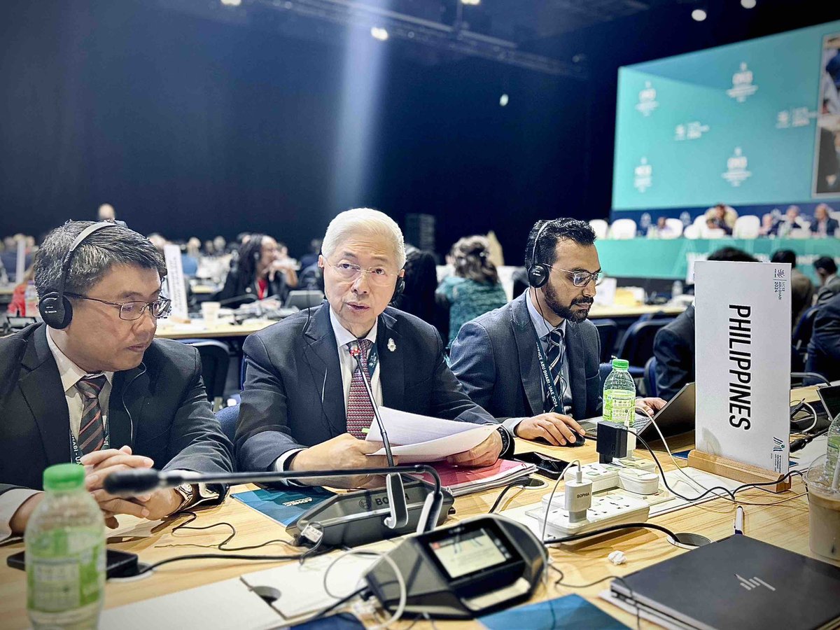AEPascual's tweet photo. Still at WTO MC13. Urged concrete action on Special and Differential Treatment to support developing countries and LDCs, aligning with development goals without compromising WTO principles. #WTO #WTOMC13AbuDhabi #GlobalTrade #EconomicDevelopment https://t.co/YyubHwpZSO