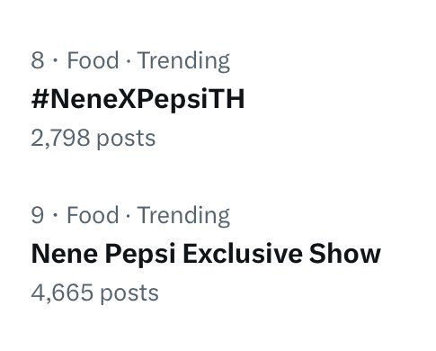 elevenene's tweet photo. แท็กมาแล้ว อะตอมไปกันต่อ
🇹🇭 8 , 9

#NeneXPepsiTH 
Nene Pepsi Exclusive Show https://t.co/DAddw7Z3uN