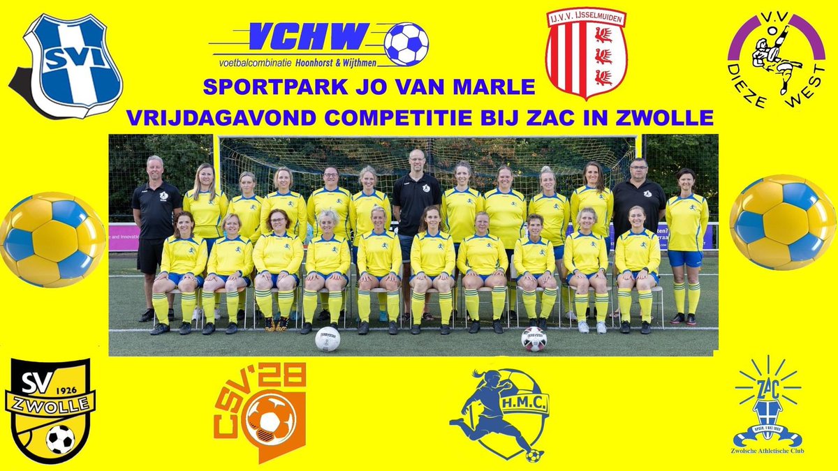 De dames HMC 35 plus spelen competitie in Zwolle. svhattoheim.nl/de-dames-hmc-3…
#damesvoetbal 35+ <a href="/ZAC1893/">Zwolsche Athletische Club</a> <a href="/ijvvdenuithoek/">IJVV IJsselmuiden</a> <a href="/vvDiezeWest1/">vvDieze West</a> <a href="/svzwollevoetbal/">SV Zwolle</a> <a href="/CSV28/">CSV'28</a> <a href="/vvsvi/">v.v. SVI</a> 
<a href="/VV_Hoonhorst/">VV Hoonhorst</a> <a href="/vvWijthmen/">vvWijthmen</a>