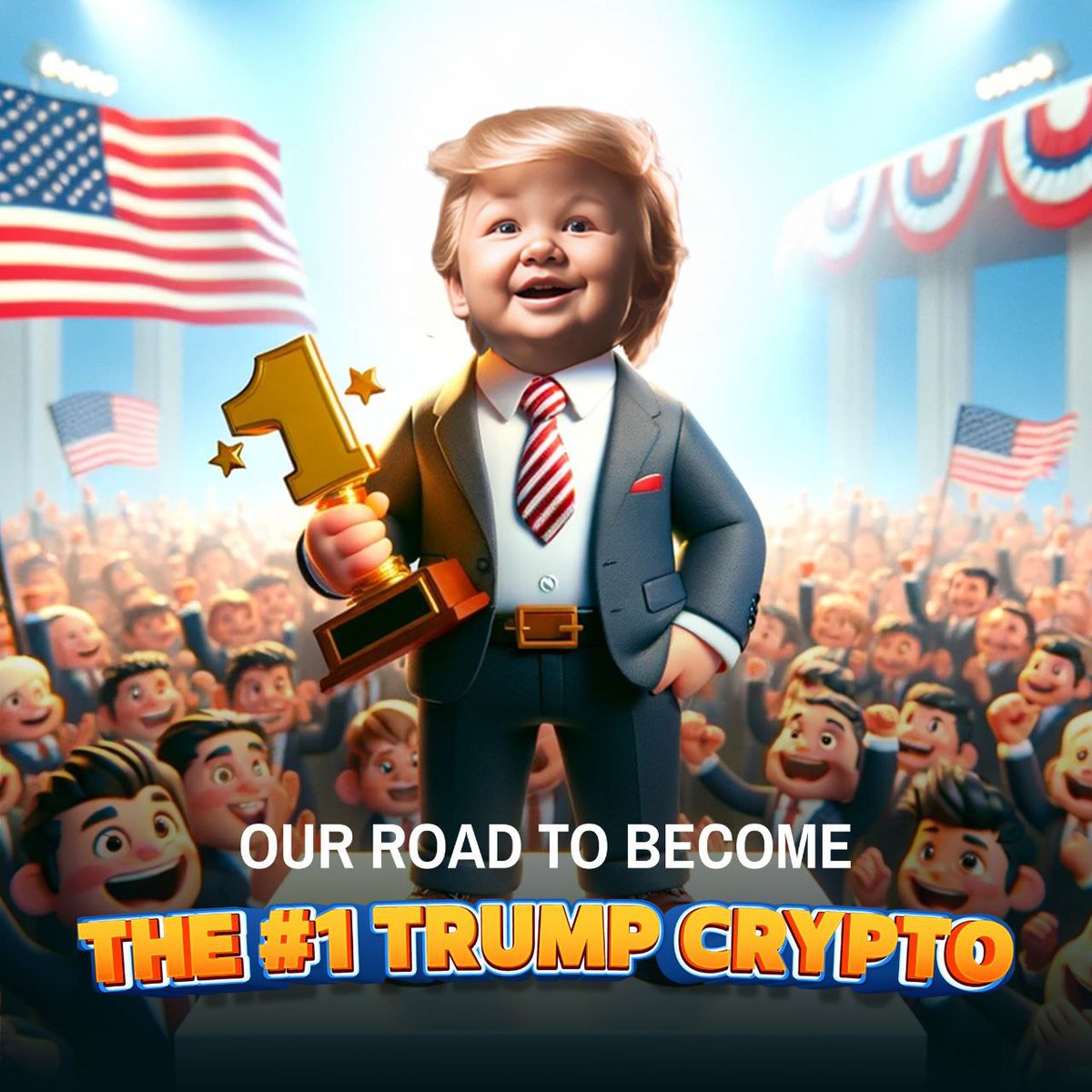 <a href="/cryptogems555/">Crypto GEMs 📈🚀</a> It's definiately #BabyTrump on its way to 1$ - our community is amazing and unique and our dev is based - join us for frequent community VCs, coordinated raids and even more excieting things 🔥 <a href="/BabyTrumpBSC_/">Baby Trump</a> will be the next banger - mark my words 👀🔥
