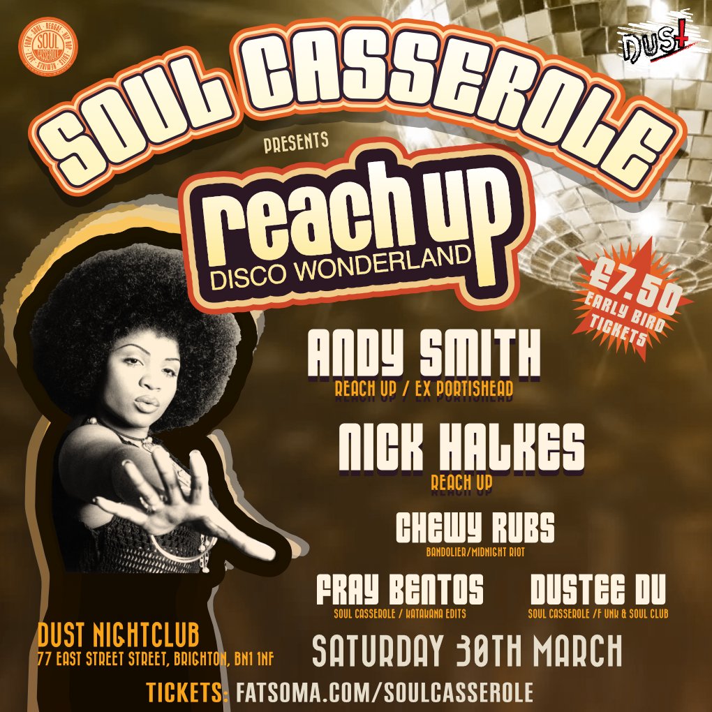 SoulCasserole's tweet photo. The Reach Up DJ Andy Smith and Nick Halkes (aka Nick Reach Up) drop 80s disco, boogie and proto house. 

Chewy Rubs immersed in an eclectic mix of music. 

Soul Casserole’s Funk Soul Disco Party is electrifying, giving it’s audiences a soulful extravaganza https://t.co/zMHr4pI9EP