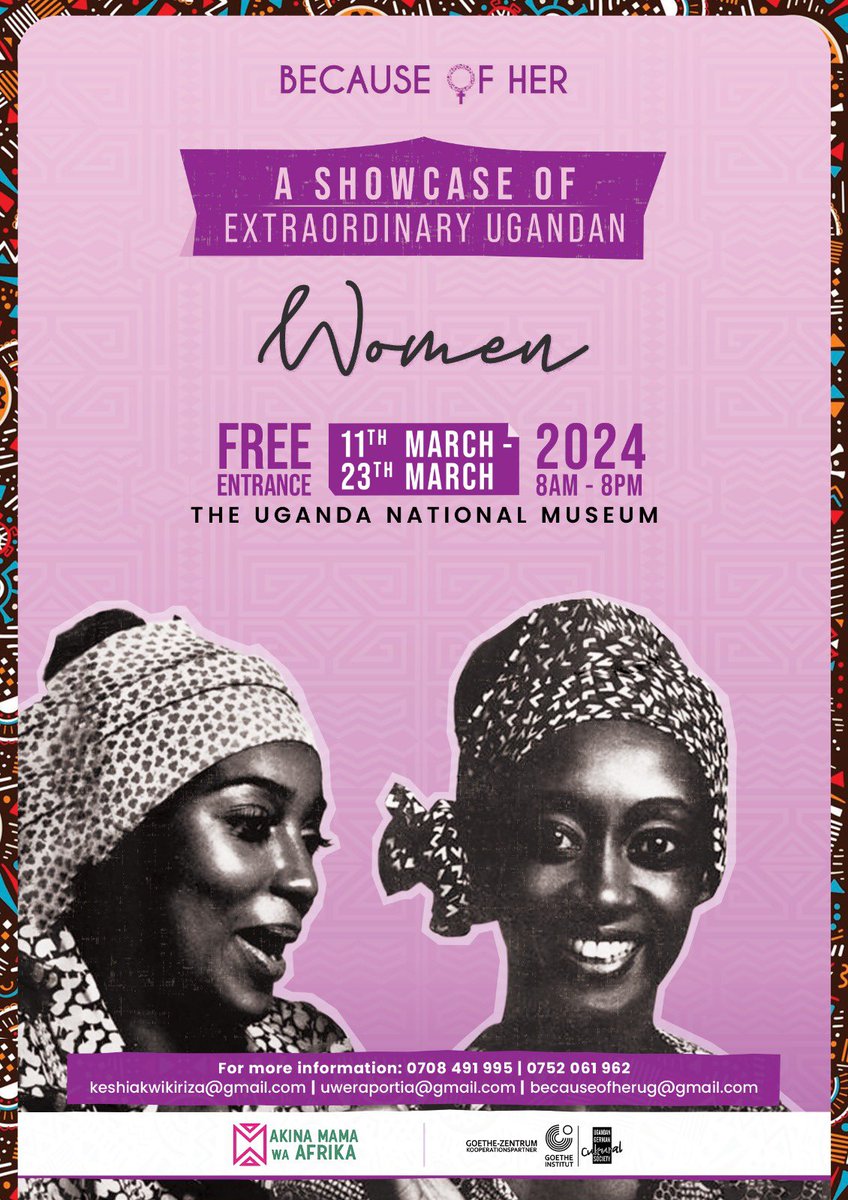 Join us in celebrating the strength, resilience and creativity of women in Uganda✨ Our upcoming exhibit honors the remarkable achievements and stories of women. Save the date and immerse yourself in a journey of empowerment! #Herstory #CelebratingWomen #EmpowerHer #IWD2024