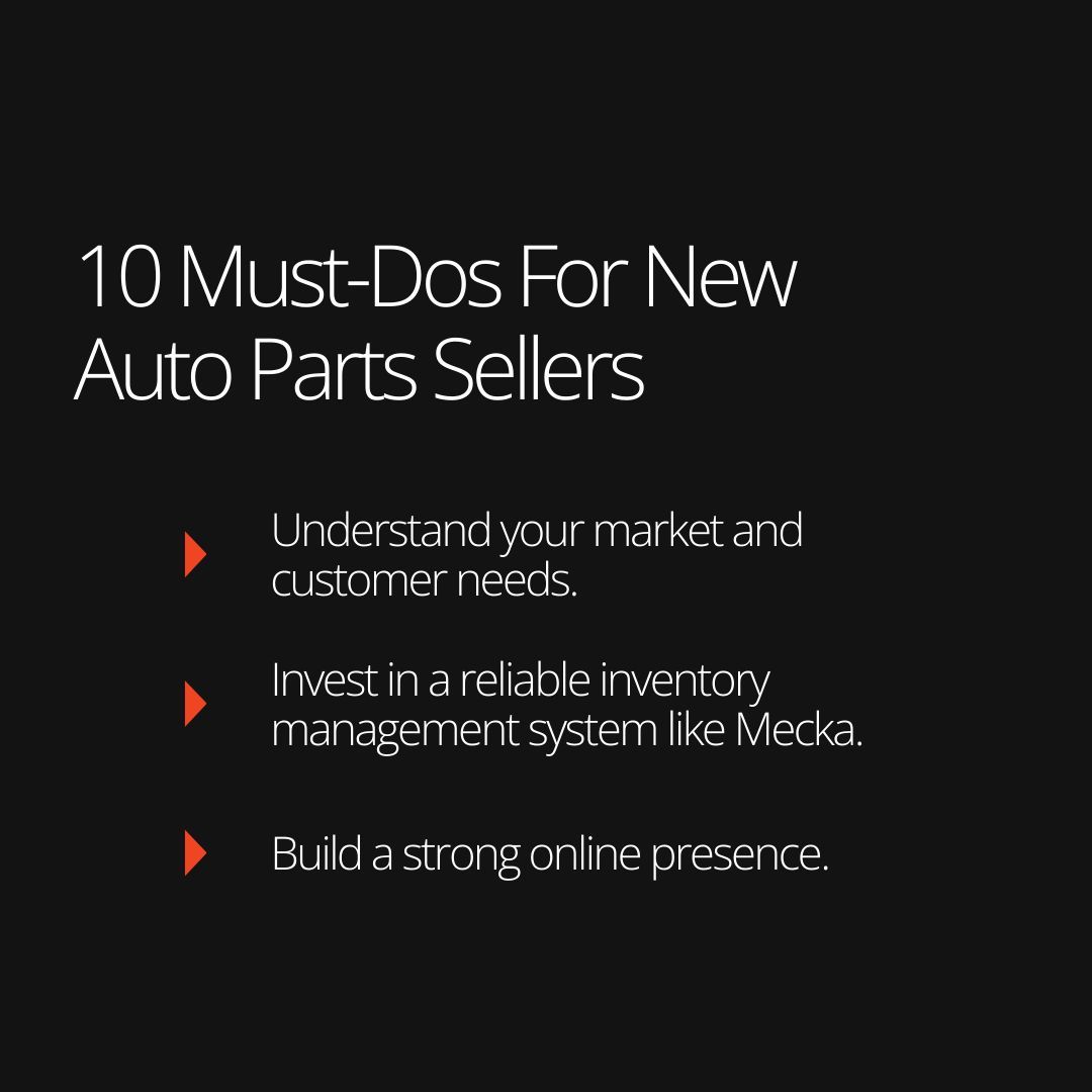 Mecka_Inc's tweet photo. Are you just starting out in auto parts retail? 🏁
Here are our top 10 must-dos to hit the ground running. 🚗💨
Why trust us? We’ve been helping auto parts businesses like yours find success for years using our cloud-based platform. Learn more here: https://t.co/PYz8YAfHbM https://t.co/K7YDi6dphg