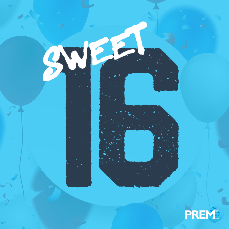 PREMManagement's tweet photo. 🎈We know we don’t look old enough, but today is our 16th birthday!

🥳 We want to invite all of our friends, new and old, to celebrate our SWEET 16th with us today!

#TeamPREM https://t.co/42N5HAB8Ry