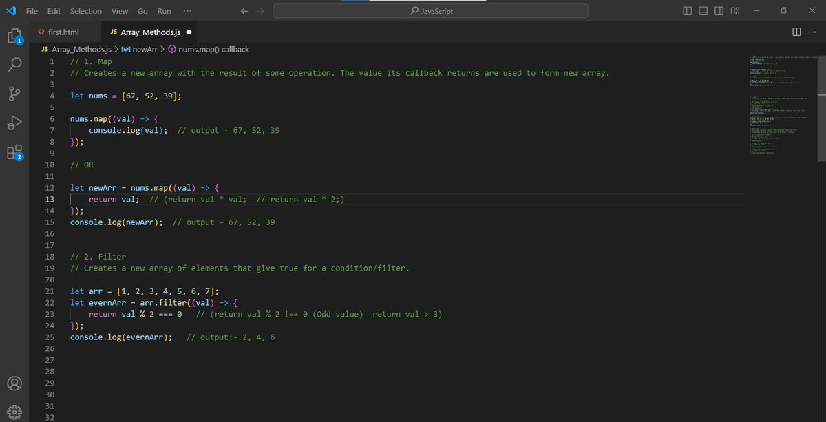 Joy__Khatri's tweet image. 🚀 Day 8 in the JavaScript galaxy: Unveiled the magic of Array Methods! 🪄🌌 From pushing and popping to filtering, mapping and reducing. 💻✨
#javascript
#JavaScriptJourney
#ArrayMagic
#CodingExplorer
#CodingJourney
#CodingEvolution
#codinglife
