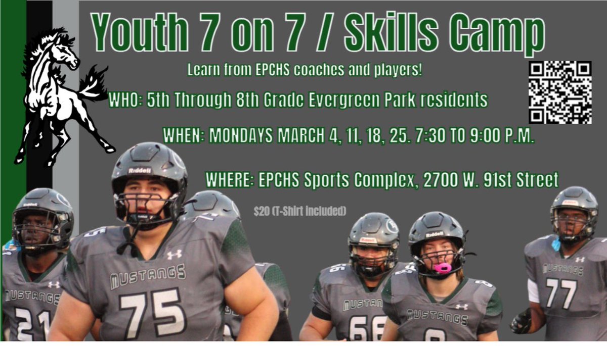 EPCHSFootball's tweet photo. Don’t forget to sign up for a youth camp beginning March 4th! Come out to the EP sportsplex and learn from EPCHS football coaches and players.

#WIN https://t.co/O1z0KSwLbT