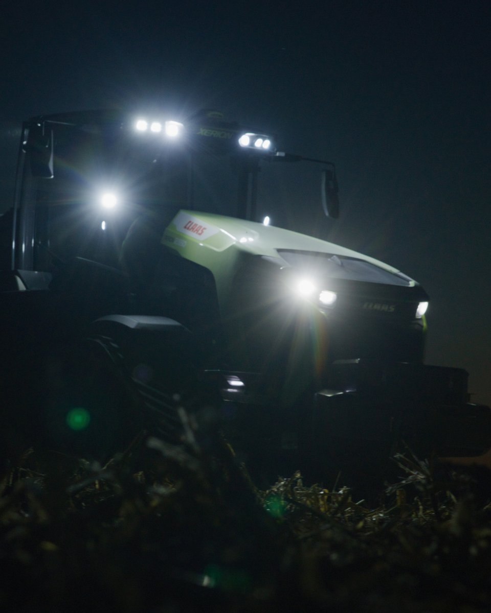 When the stars light up the night sky, the CLAAS XERION 12 tractor ...