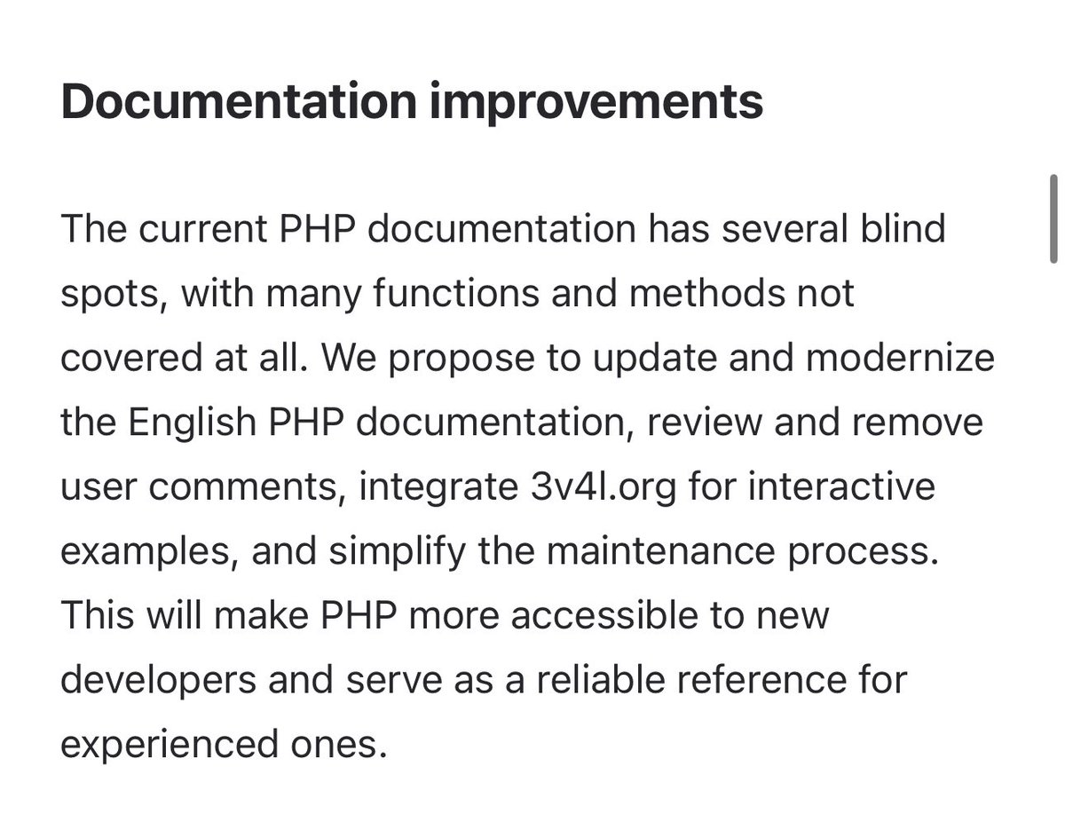 It's officially announced. The PHP website will get 3v4l integration and user comments will be reviewed and removed. 
Hopefully this also means things are moving in the right direction regarding a modernized design

thephp.foundation/blog/2024/02/2…