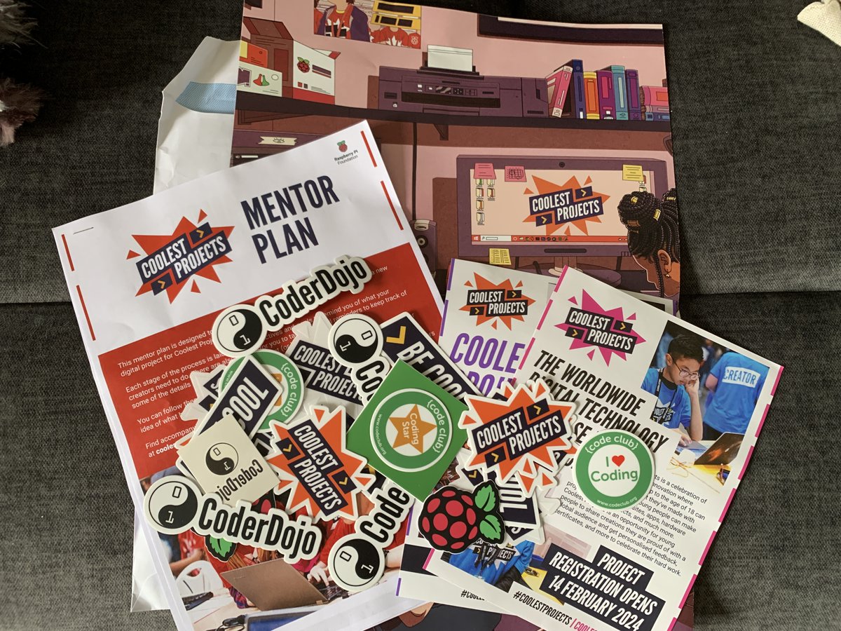 SelbyCoderDojo's tweet image. Very excited to receive our Coolest Projects pack today, ready for the next Dojo session! @CoderDojo @CoolestProjects