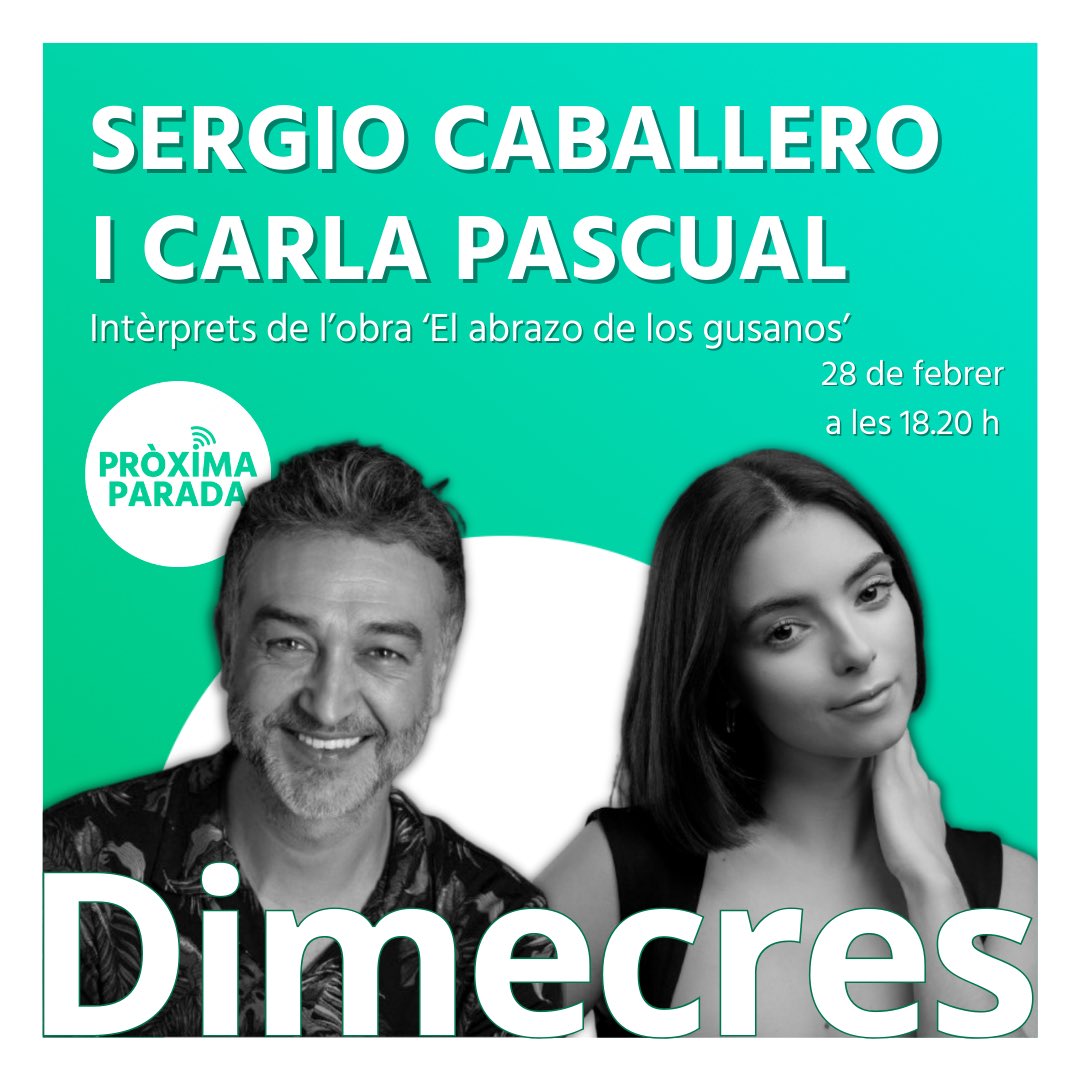 🧠Hui fem parada als nostres cervells per a descobrir com guanyar salut amb @boticariagarcia, autora del llibre 'Tu cerebro tiene hambre'📚 🎟️Després, ens n'anem fins al @teatretalia per a conversar amb @caballero_twit i @carla_pascual_ de la seua última 'obra!🎭