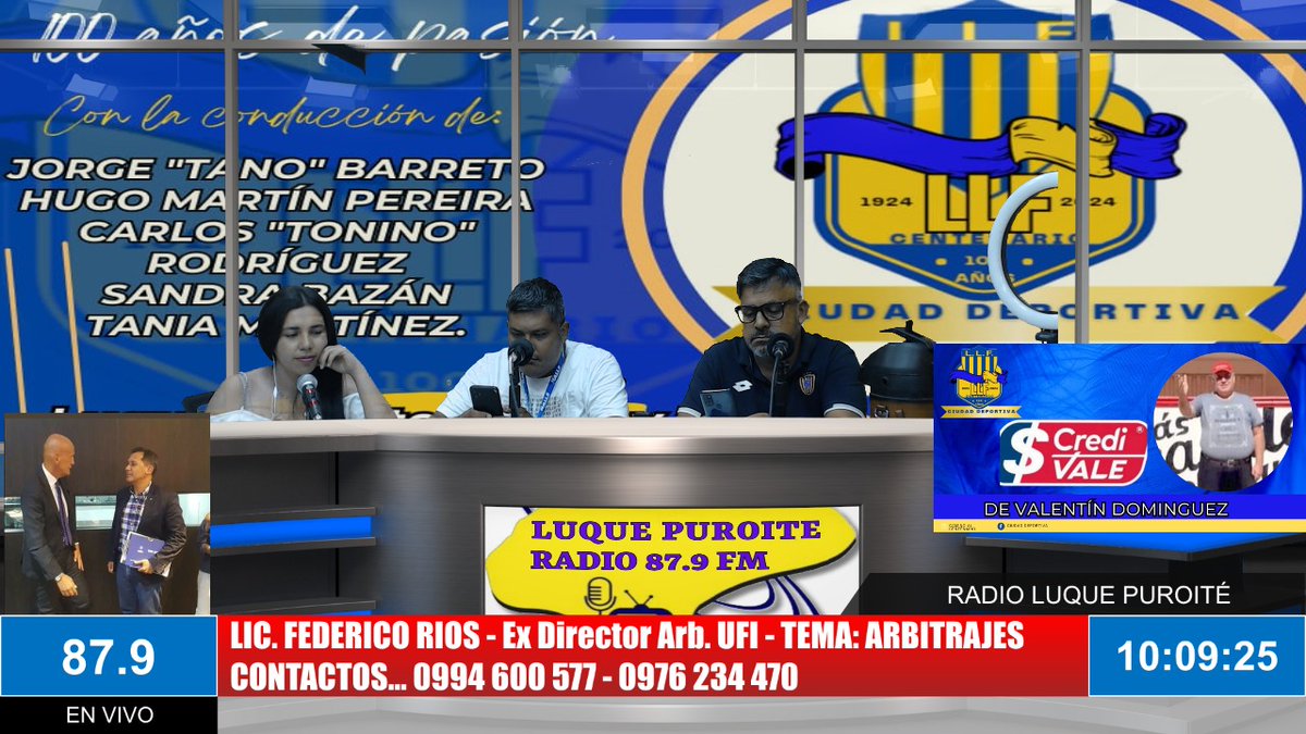 Tania Martínez (@taniamartinezpy) on Twitter photo Hoy en el programa ,tema extremadamente interesante.
Hablamos del arbitraje con el Profe Ramón Rojas y en contacto con el Lic.<a href="/riospaciello/">Federico Rios</a>
#CaminoAlCentenarioLLF Hoy en el programa ,tema extremadamente interesante.
Hablamos del arbitraje con el Profe Ramón Rojas y en contacto con el Lic.<a href="/riospaciello/">Federico Rios</a>
#CaminoAlCentenarioLLF