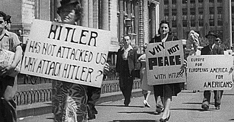 It has already happened before... 83 years ago, America was urged not to resist the evil – they wanted peace. In 1941, people took to the streets of New York with banners: 'Hitler did not attack us, so why attack Hitler?', 'Why not peace with Hitler?'. However, the people and