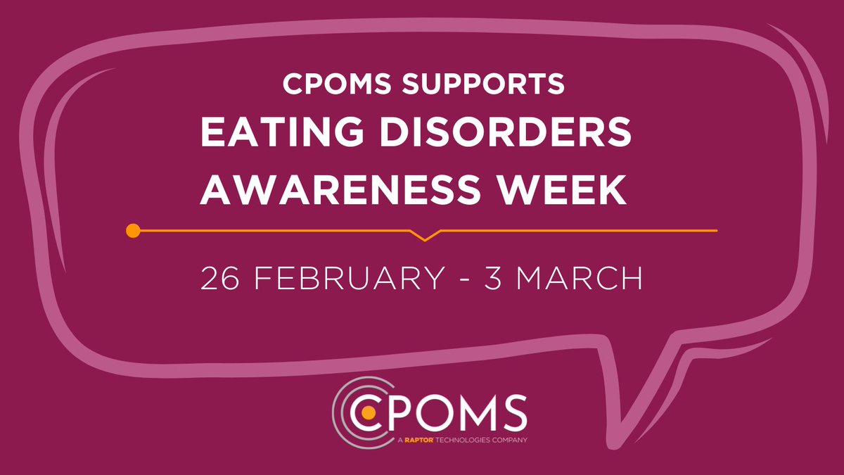 CPOMSUK's tweet image. 1.25 million people in the UK are reported to have an eating disorder according to @beatED and use disordered eating behaviour as a way to cope with difficult situations or feelings. 

Break the stigma, foster understanding &amp;amp; support those affected. 

💙 #EDAwarenessWeek #EDAW