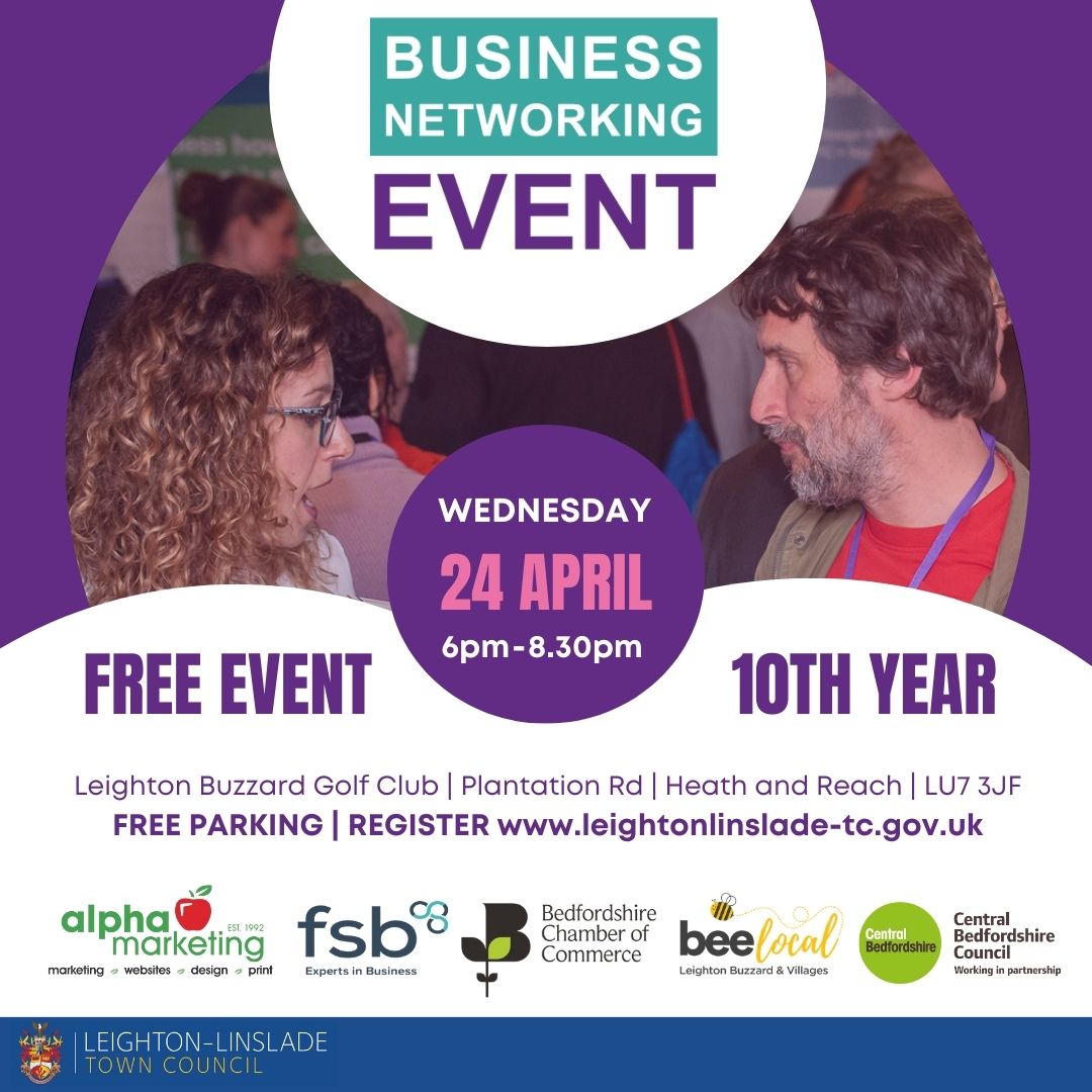 Do you want to #grow your #CBedsBusiness?
🗓️Wednesday, 24 April
📍Leighton Buzzard Golf Club, LU7 3JF
⏰ 6:00pm - 8:30pm
Book your free space now 👉bit.ly/49OJiuF
@LLTCnews @allthingsbus @lbgolfclub
 #BNE2024 #LeightonLinslade