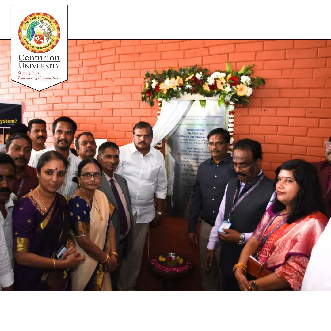 CUTM_AP's tweet image. The inaugural ceremony of &apos;Centurion School of Smart Agriculture&apos; by esteemed presence of Andhra Pradesh&apos;s Education Minister, Botsa Satyanarayana garu, as the chief guest at Centurion University of Technology and Management, Andhra Pradesh. 

#CenturionCARES 
#learntheworld
