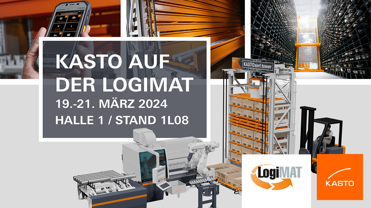 KASTOGmbH's tweet photo. #KASTO auf der #LogiMAT 2024. Vom 19. bis 21. März in #Stuttgart präsentiert KASTO #Systeme für die moderne Intralogistik.
Welches Potenzial in der #Digitalisierung steckt, zeigen wir Ihnen in unserem SmartSolutions Corner.
Halle 1 I Stand 1L08. Wir freuen uns auf Ihren Besuch. https://t.co/hgeeCCT0Fz