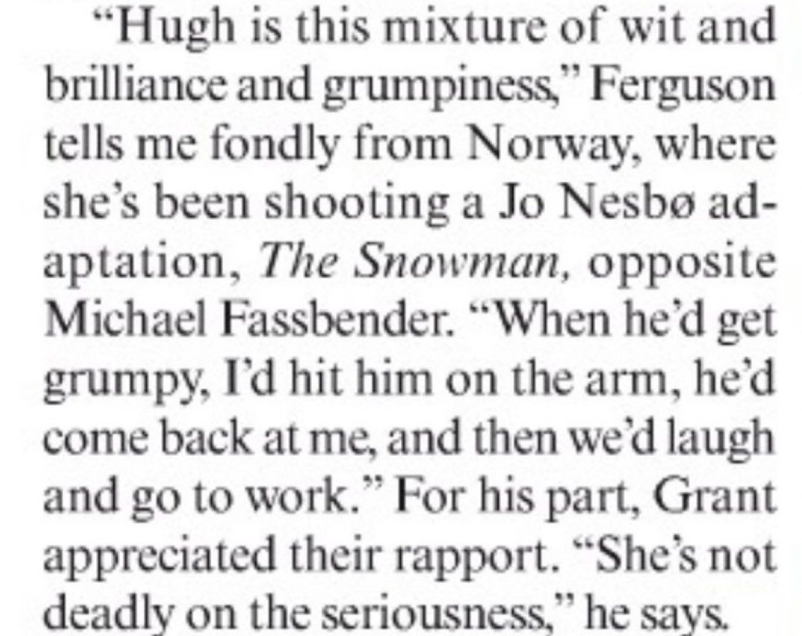 Rebecca Ferguson web on X: “Rebecca Ferguson on working with Hugh
