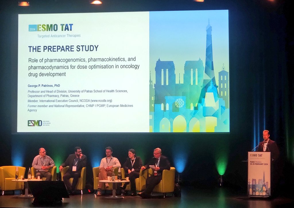 #ESMOTAT24 Dosage and combination in #ECT #drugdevelopment ✔️ Study design @pmozgunov ✔️ OPTIMUS project by @FDA Dr. Sara ✔️ Practical approaches to dose optimization Dr. Symeonides ✔️ Role of pharmacogenomics @PatrinosGeorge #research #oncokogy @myESMO @ASCO