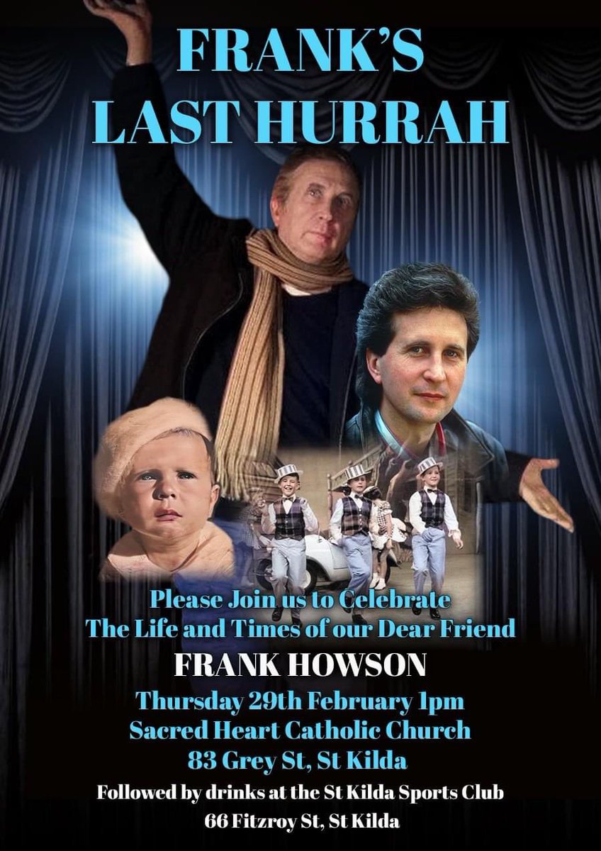 Our festival patron Frank Howson’s funeral is today at 1pm. Come along and pay your respects to a great man in the Aussie film scene. To those not local stream it here: youtube.com/live/LOrElcv2o…