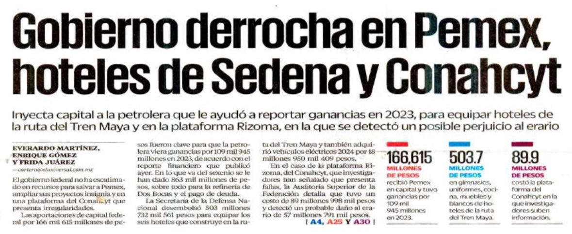 avieu's tweet photo. La ineptitud diaria del gobierno mal llamado de la transformación. #NoSonIguales #SonPeores #IneptitudDe4Ta 🦆28/02/2024 https://t.co/izyChMHrQ4