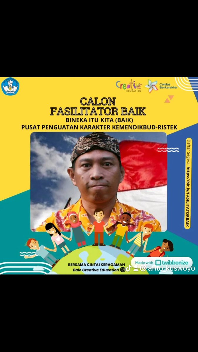 hanya sebatas berusaha agar hidup kita bermanfaat bagi orang lain sekecil apapun
*#BinekAItuKita*
*#BCE*
*#PUSPEKA*
*#KEMENDIKBUD-RISTEK*
*#BERSAMACINTAIKERAGAMAN*