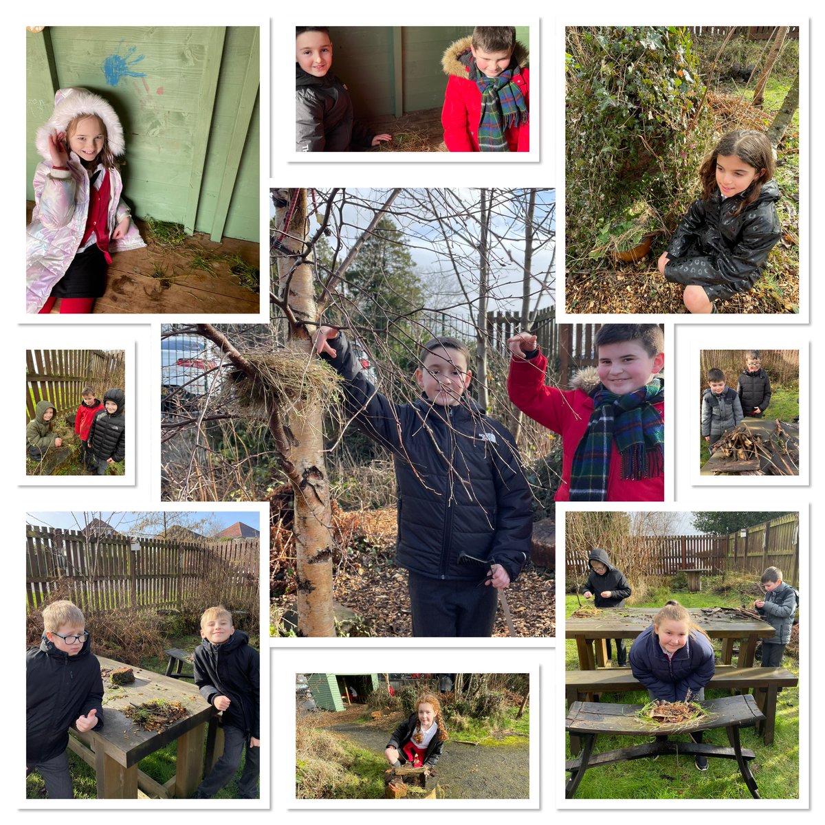 What a fantastic #JohnMuirAward group this week. We have been researching British birds this term and today they used their learning to build nests. Great team work and huge creativity. Lots of happy faces too 😊🪺
