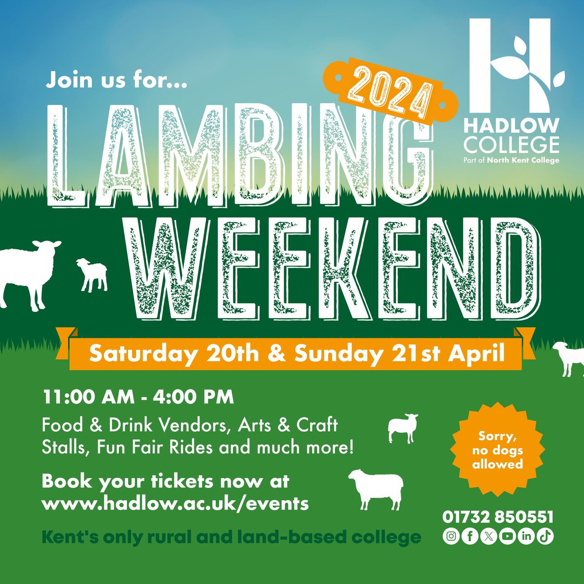 Come and support our fantastic two-day Lambing Weekend event Saturday 20th April - Sunday 21st April 2024, where we'll be enjoying the arrival of spring which includes our stars of the show, our adorable new born lambs! 🐑 Click here to buy your tickets - buff.ly/3uFqUFZ
