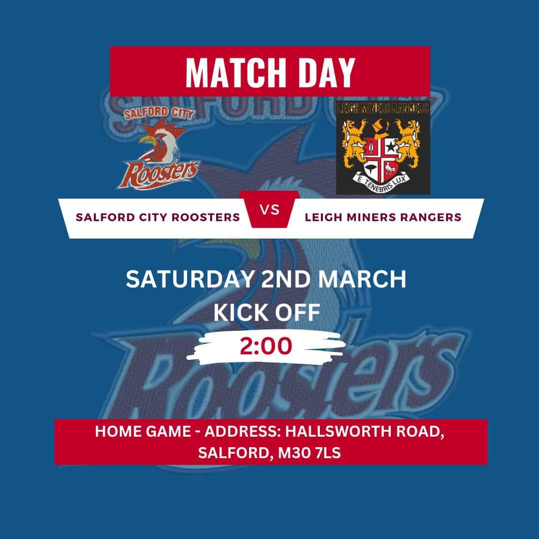 This weekends fixtures… 

We’ve got games Saturday and Sunday 📔🏉

We hope to see you all down, enjoying the best game in the world 🌍 🐔❤️

@LangworthyReds
@DaltonRugby @leighminersrl 

#RugbyLeague