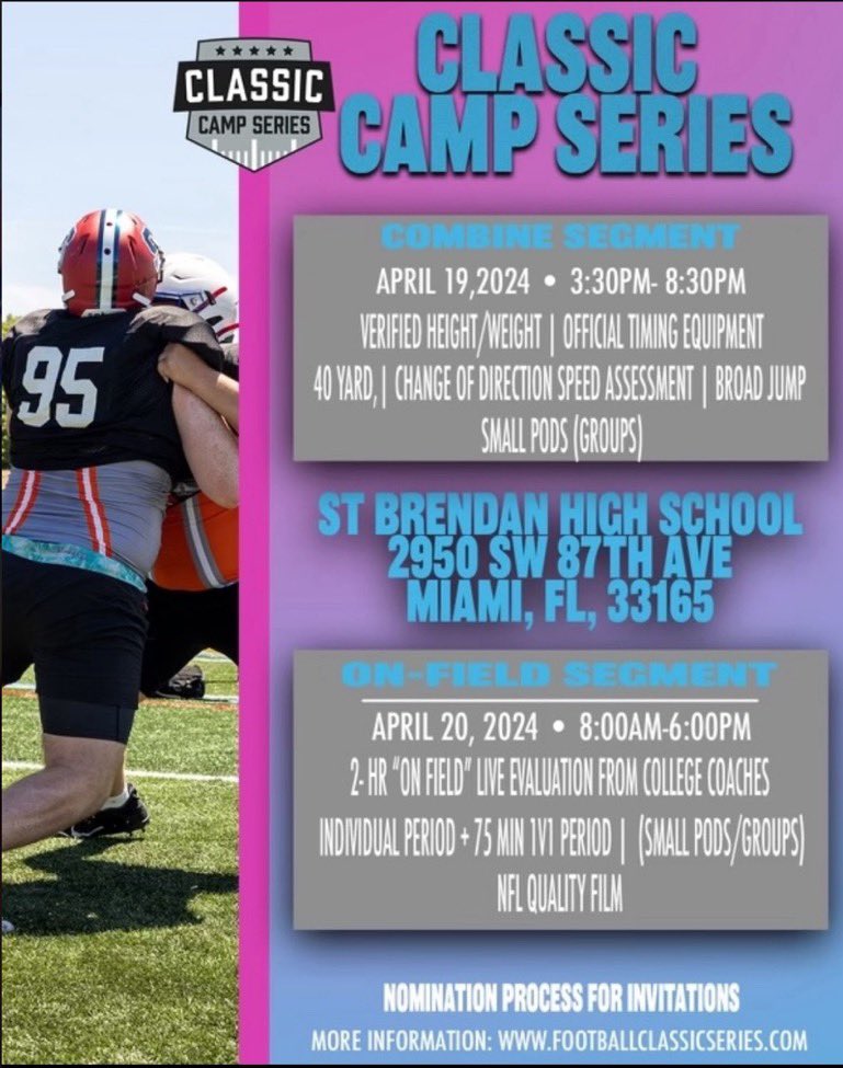 Extremely thankful to receive a camp invite to compete against top athletes at the dade classic camp. @MorganKyleM22 @CoachMurray_Z6 @CoachLSeymour