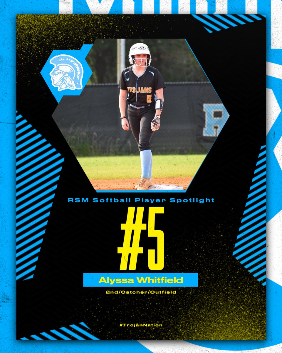 5 DAYS UNTIL OPENING DAY! #5 is Sophomore Catcher/infielder Alyssa Whitfield. Come join us and cheer on Alyssa Monday March 4th for our season opener vs Horse Creek! <a href="/jtmbrooks24/">Joey Middlebrooks</a> @kmiddlebrooks35 <a href="/RSM_Athletics/">RS-M High Trojans</a> <a href="/rsmhs_trojans/">Ridge Spring-Monetta Middle/High School</a> <a href="/803_Alyssa_W/">Alyssa Whitfield</a> <a href="/ItsKyleDawson/">Kyle Dawson</a> <a href="/kwhitfield024/">Kimberly Whitfield</a>