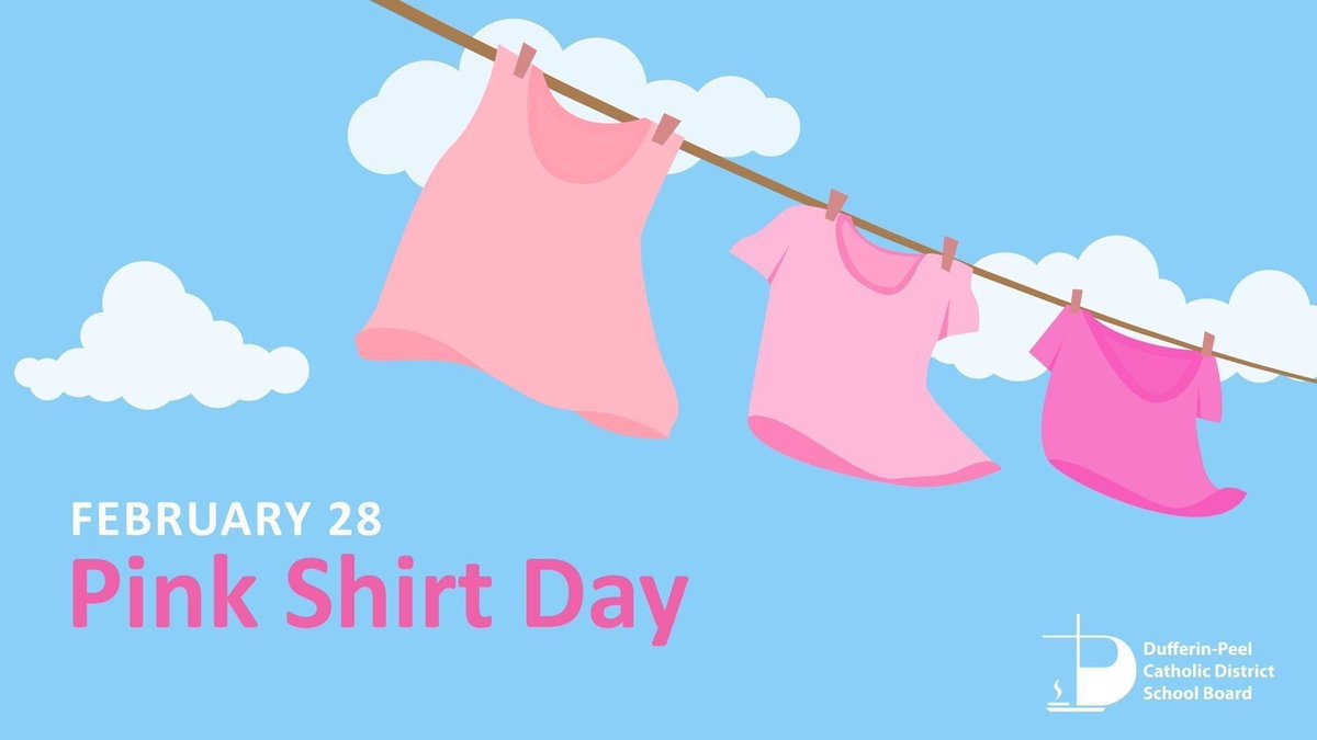 DPCDSBSchools's tweet image. Today is #PinkShirtDay. On this day, we wear pink to symbolize the importance of standing up and speaking out against bullying. 
 
Let’s remember to choose kindness and #LiftEachOtherUp every day.