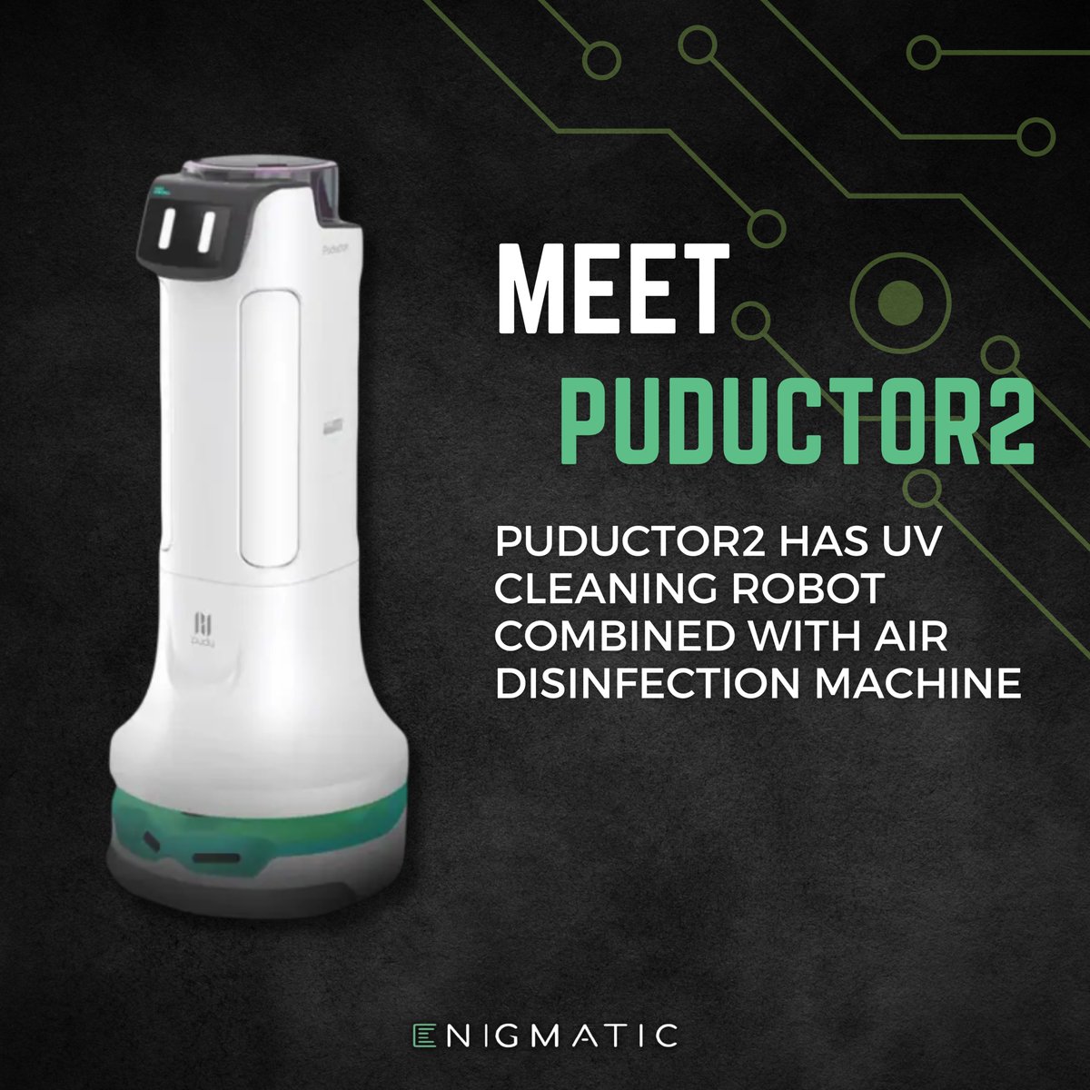 enigmaticksa's tweet photo. 🌟 Meet Puductor2: Your UV Cleaning and Disinfection Expert! 🚀🦠 Combining UV-C technology with ultrasonic dry mist for ultimate cleanliness!
https://t.co/PNDGANImLz
#EnigmaticKSA #Puductor2
#روبوت #روبوتات #الذكاء_الاصطناعي #شاشات #شاشات_اعلانية #روبوت_توصيل https://t.co/ItlUUQMi4G