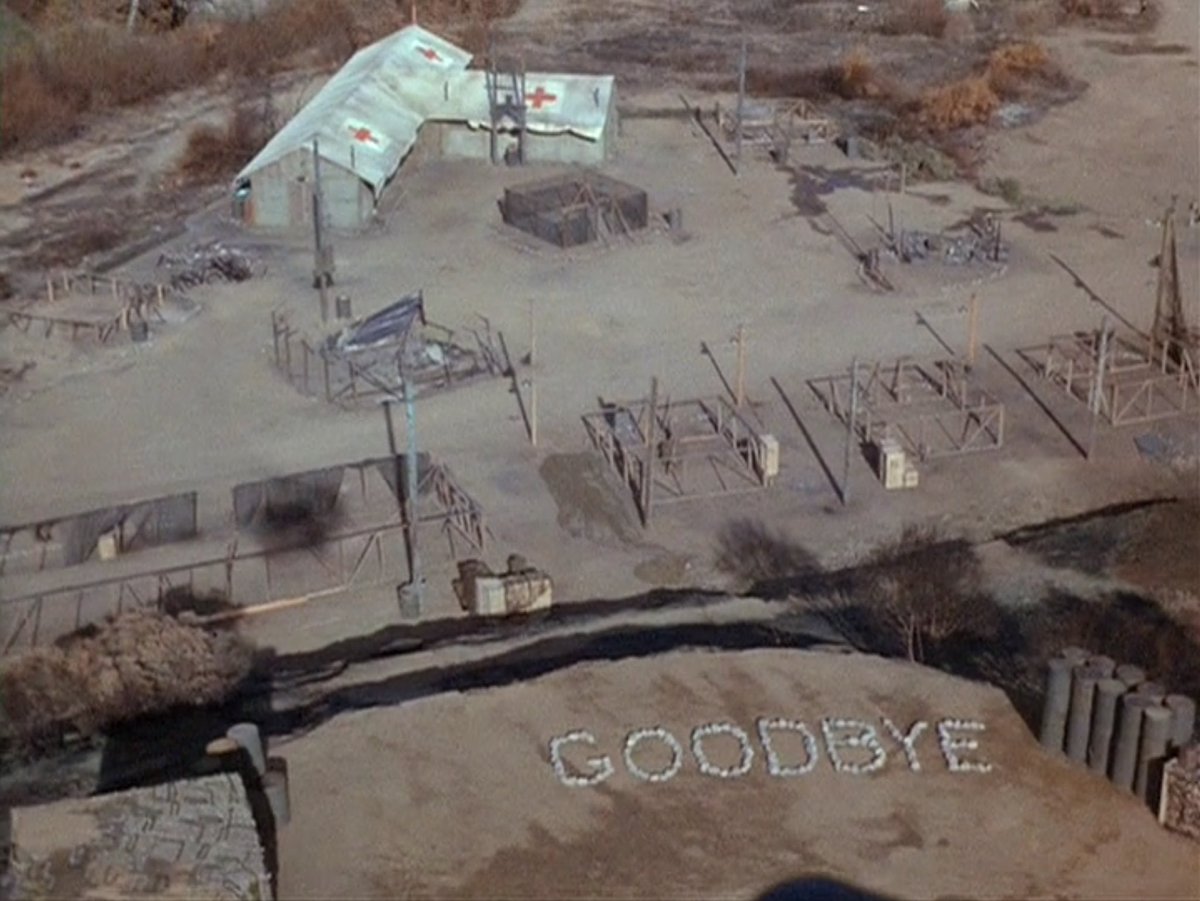 Today marks the 41st anniversary of “Goodbye, Farewell and Amen” airing on CBS. The final scene of M*A*S*H with “Goodbye” written out in rocks, a message from B.J. to Hawkeye, with the broken down 4077th in the background has become an iconic image. #ClassicMASH #mash4077