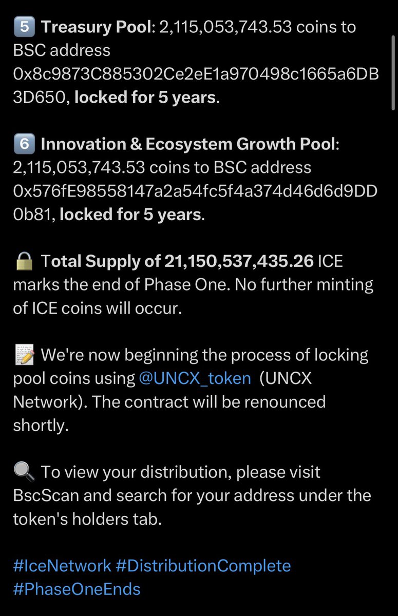 PiBase_co's tweet photo. ๐โ๏ธ #BREAKING_ICE ๐โ๏ธ
๐ฅ Ice Network completes token distribution, bidding farewell to ICE mining.
๐ฏ Witness the monumental achievements: Community Pool soaring to 5,842,127,776.35 & Total ICE supply reaching 21,150,537,435.26, signaling Phase One's end.๐คฉ
โ๏ธ Brace for ICE scarcity and the potential value surge!
๐ฐ Dive into ICE trading frenzy on Pibridge for unbeatable deals.
๐ Stake your ICE on Pibridge for up to a dazzling 12% interest!
๐ Instantly swap ICE for PIB tokens fee-free!
๐ฅ๐กDownload Pibridge App now at https://t.co/NqdZh7v2YT. Seize the moment!
@ice_blockchain @ICECOINNEWS @ice_z3us @SangdtVlogs @icenetwork_coin @IceNetworkWorld @IceNetwork_Glo
#IceNetwork #Crypto #Blockchain #Pibridge #ice_blockchain #icemining #iceblockchain #Icecoin #Icekyc #IceNetwork #IceListing