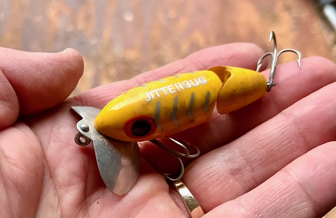 Grant Clauser on X: Found this jitterbug lure in an old tacklebox. My  father bought it for me in 1980 for a camping trip in Canada. Not sure if  it ever caught