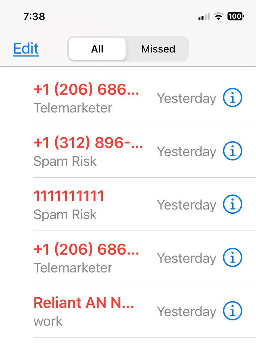 KipHoustonTX's tweet image. What’s up @ATT   Got hammered by spam yesterday.   #spam #robocall