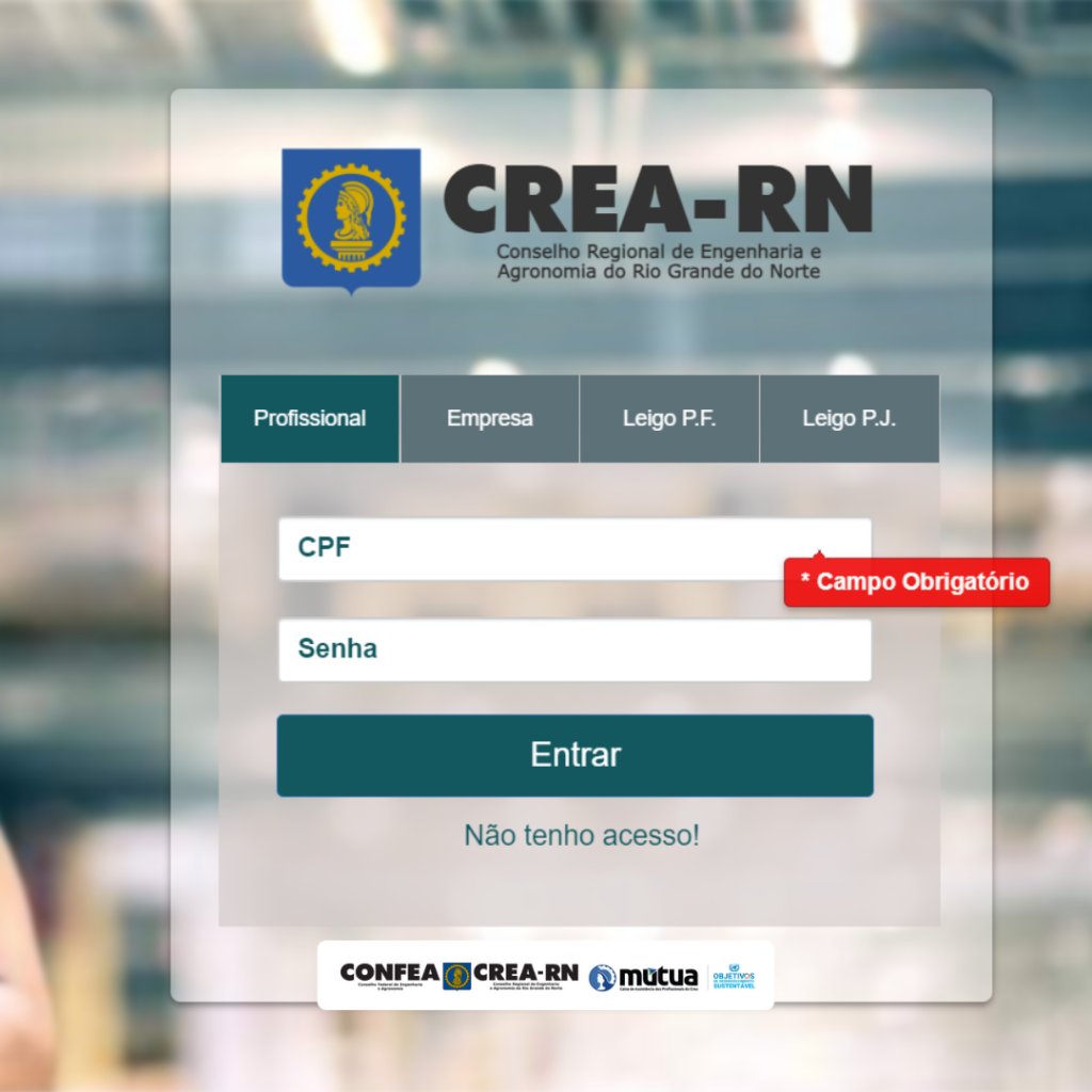 Novidade na área! O Portal do Profissional está de cara nova 🤩

Confira todos os detalhes no Site do Crea-RN: crea-rn.org.br/noticias/novid…