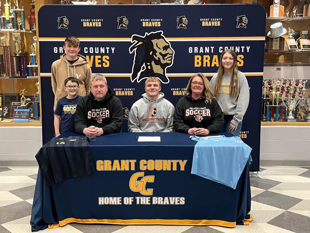 We recently celebrated Konnar Helton signing with Georgetown College to continue his academic and athletic career. Konnar leaves with a number of accomplishments both at GCHS &amp; regionally. We are so proud your hard work and commitment paid off and are excited for your future!