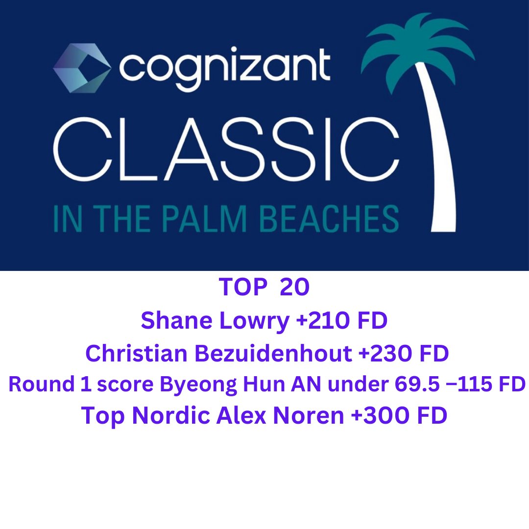 ATsmartpicks's tweet photo. #CognizantClassic #golfbets #golfpicks #ATsmartpicks https://t.co/OIr4HSbTVZ