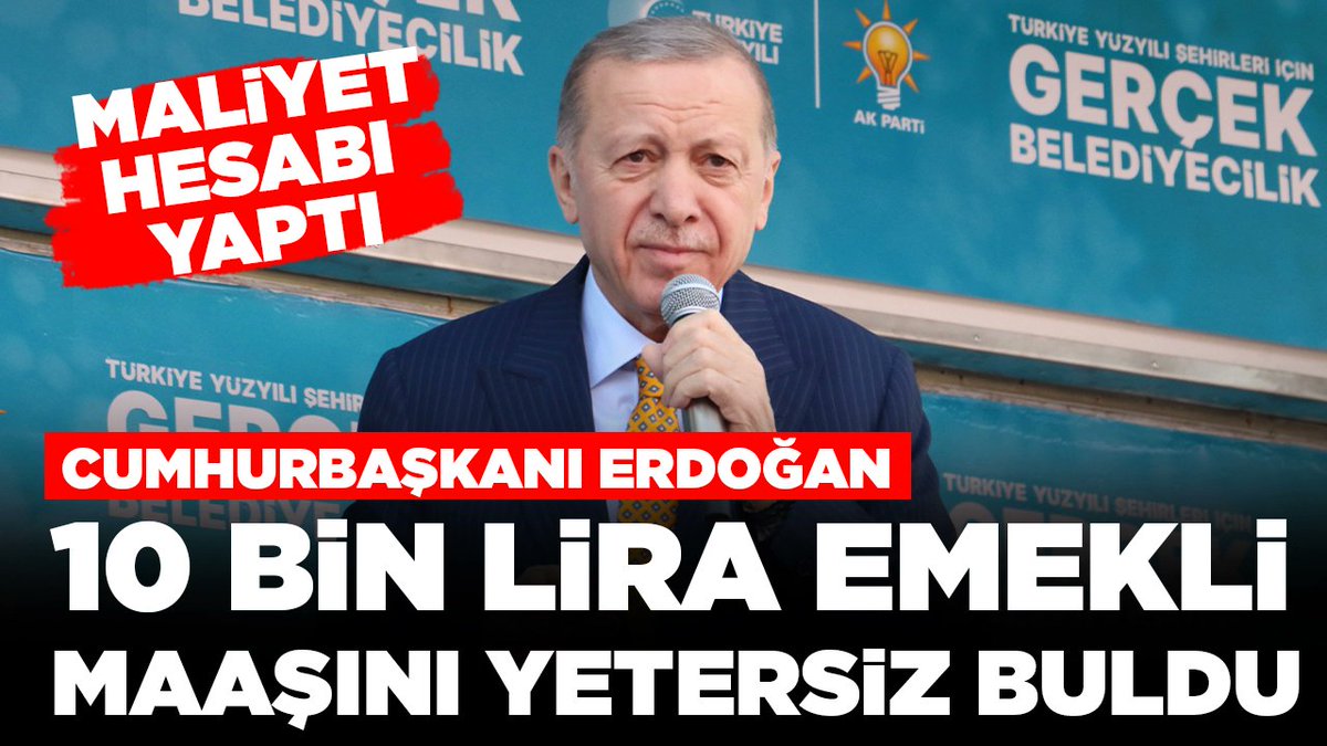 gazetedamga's tweet photo. Cumhurbaşkanı Erdoğan eleştirilere hak verdi: '10 bin lira emekli maaşı yeterli değil' https://t.co/PrBCDFV95h https://t.co/fVPE0KlOG1