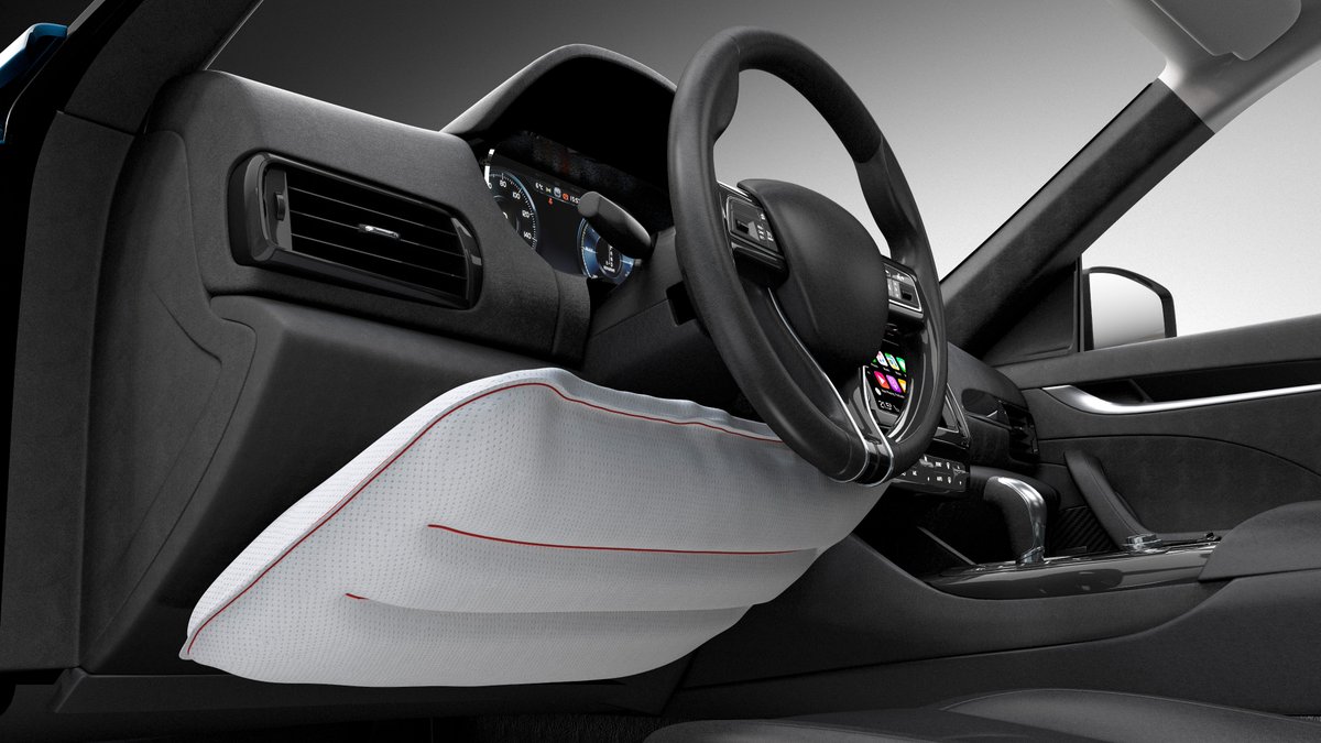 The knee airbag distributes the impact forces on an occupant's legs, reducing leg and knee injuries. Learn about our diverse range of airbags: bit.ly/3Ue7ySp
#SavingMoreLives