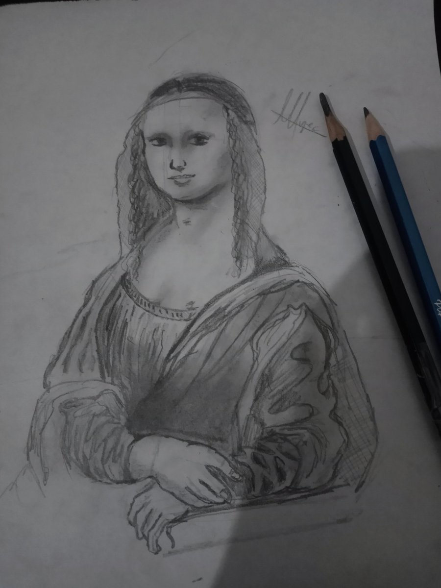 Yec_uwu's tweet photo. Intento de "La Gioconda" (Monna Lisa)

Es un cuadro complejo, en sí por la técnica sfumato y la precisión milimétrica de Leonardo Da Vinci.

#LaGioconda #MonaLisa #Draw #Grafito
#Retrato https://t.co/MoYylxyEha