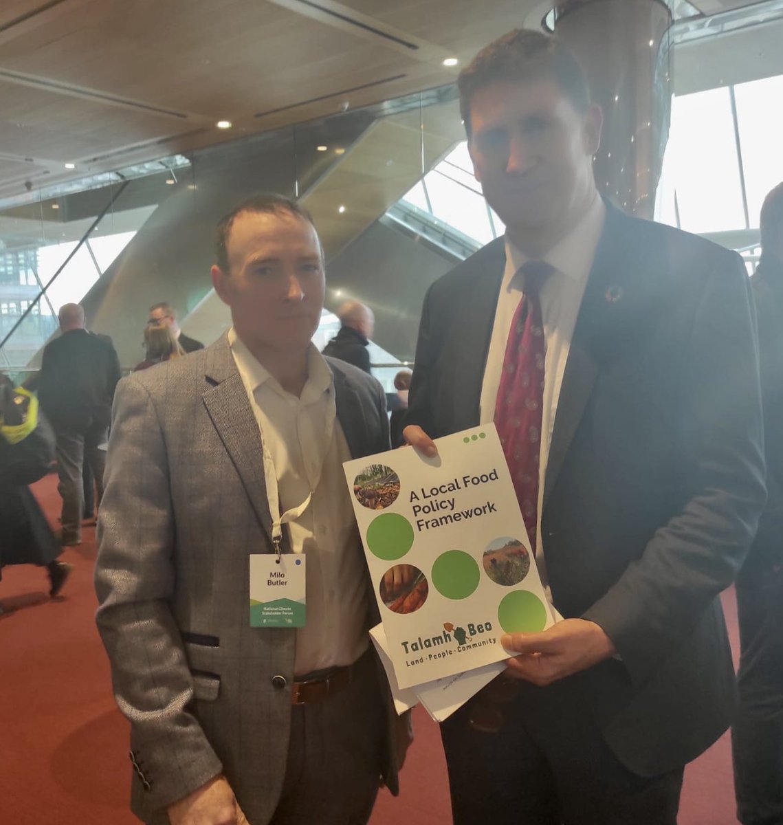 TalamhBeo (@talamhbeo) on Twitter photo Milo Butler sharing our Local Food Policy Framework with <a href="/EamonRyan/">Eamon Ryan</a> at the 5th National Climate Stakeholder forum. Supporting Local Food systems is supporting climate, health and biodiversity
#talamhbeo
#localfoodpolicy
<a href="/ECVC1/">European Coordination Via Campesina</a> <a href="/cultivate_ie/">Cultivate</a> <a href="/feasta_tweets/">feasta</a> Milo Butler sharing our Local Food Policy Framework with <a href="/EamonRyan/">Eamon Ryan</a> at the 5th National Climate Stakeholder forum. Supporting Local Food systems is supporting climate, health and biodiversity
#talamhbeo
#localfoodpolicy
<a href="/ECVC1/">European Coordination Via Campesina</a> <a href="/cultivate_ie/">Cultivate</a> <a href="/feasta_tweets/">feasta</a>