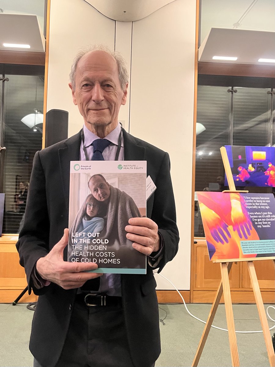 The parliamentary launch event of the #coldhomes report this week with @friends_earth was a great success! With support from the @TrussellTrust and others, @MichaelMarmot gave a keynote on the importance of action on #housinginequality. Read the report: instituteofhealthequity.org/resources-repo…