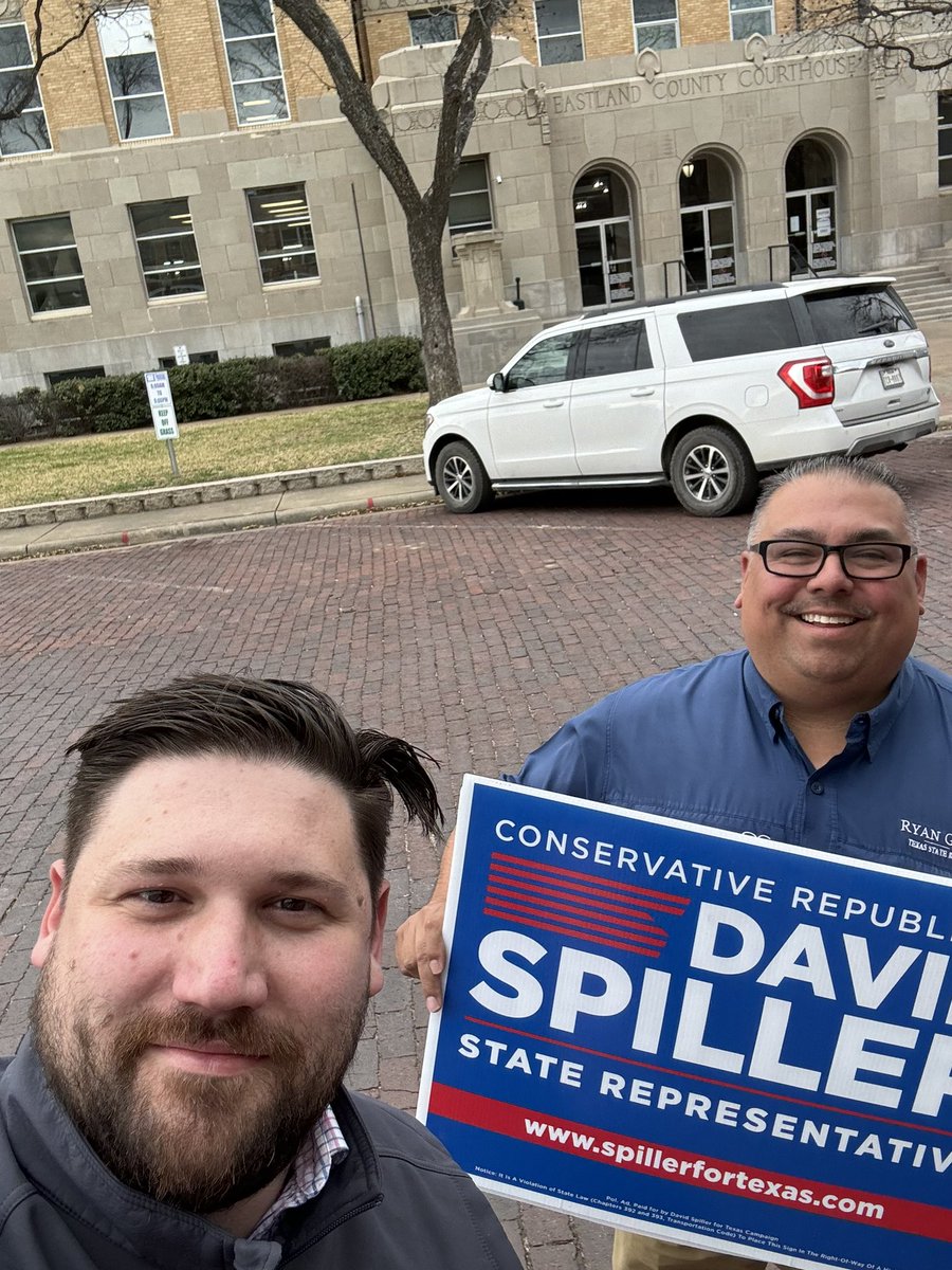 Strong finish to the day last night in Eastland working the polls for my friend @DavidSpillerTX