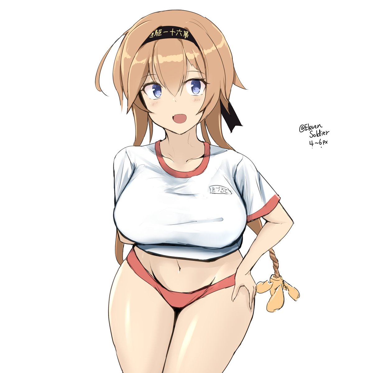 艦これ「照月もちもち!好き。#艦これ版深夜の真剣お絵描き60分一本勝負 #艦これ版真剣お」|ミノア十一等兵＠💉💉💉お絵かきぬいぬい中毒のイラスト
