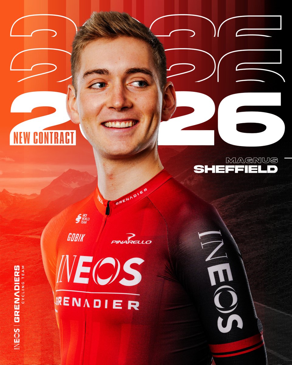 INEOS Grenadiers (@ineosgrenadiers) on Twitter photo Magnus 🤝 2⃣0⃣2⃣6⃣
The future is bright!
We're excited to announce a new contract extension for <a href="/MagnusSheffield/">Magnus Sheffield</a> 🖋️ Magnus 🤝 2⃣0⃣2⃣6⃣
The future is bright!
We're excited to announce a new contract extension for <a href="/MagnusSheffield/">Magnus Sheffield</a> 🖋️